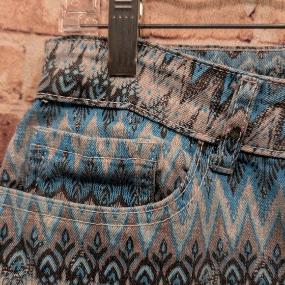 Masseys Blue/Black/White Patterned Pants Size 14 - Picture 7 of 13